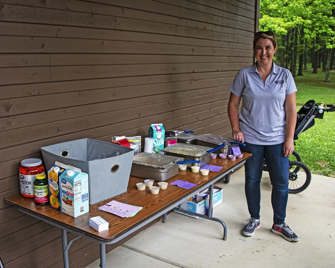 Wabash General Hospital Dietitian (Laura Luecke) offered three different smoothies for participants to sample during the event.