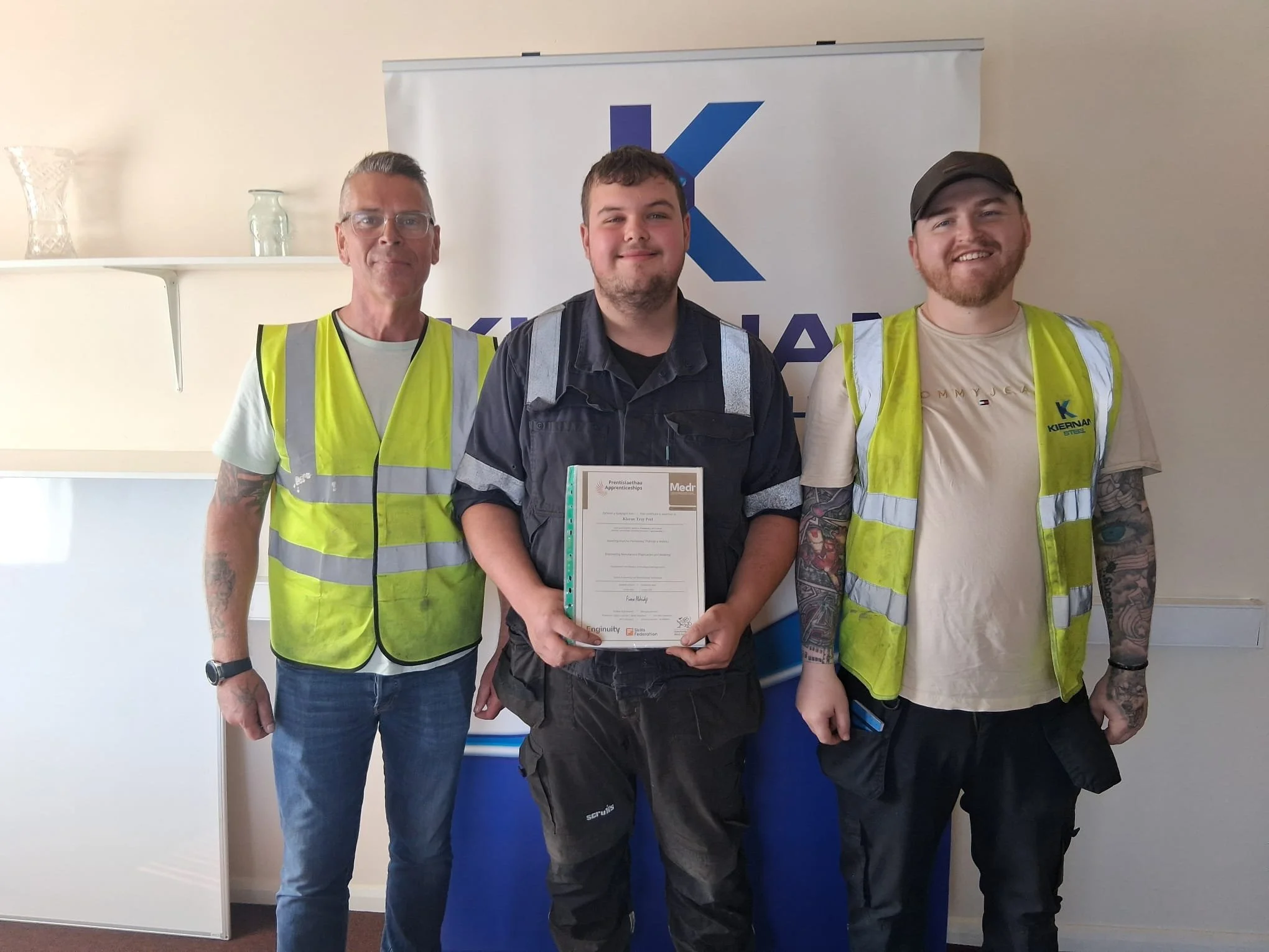 Kieran Peel Completes Level 3 Engineering Apprenticeship with Kiernan Structural Steel Wales