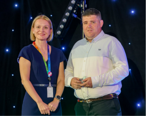 Sam Groves Wins Myrick Training Learner of the Year at Coleg Cambria Awards