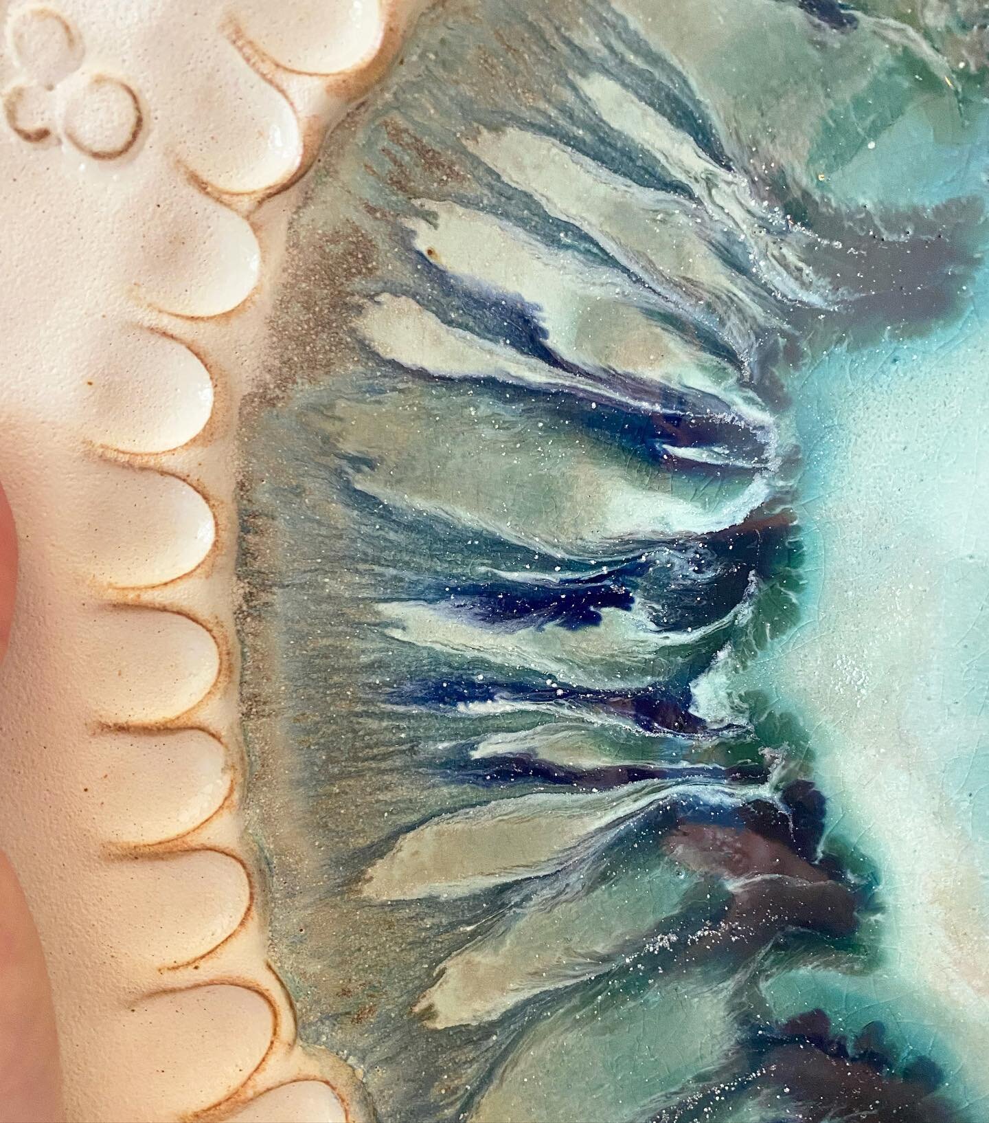 Glaze detail of a Lagoon Platter 🐳