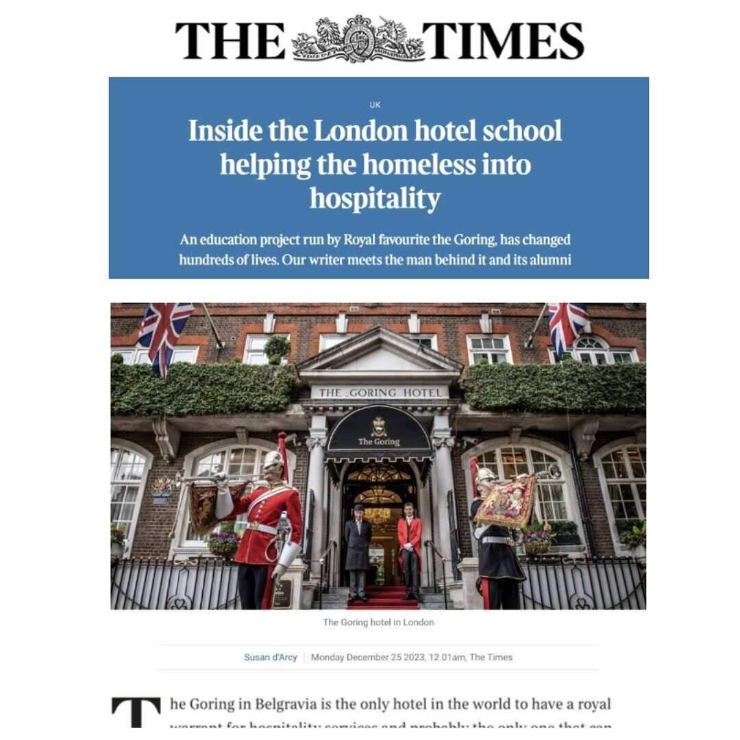 We were delighted to be featured in @thetimes on Christmas Day! Swipe right to read the full article ➡️

Thank you to The Times for shining a spotlight on our work, and thank you as ever to the Hotel School community and alumni for all your ongoing h