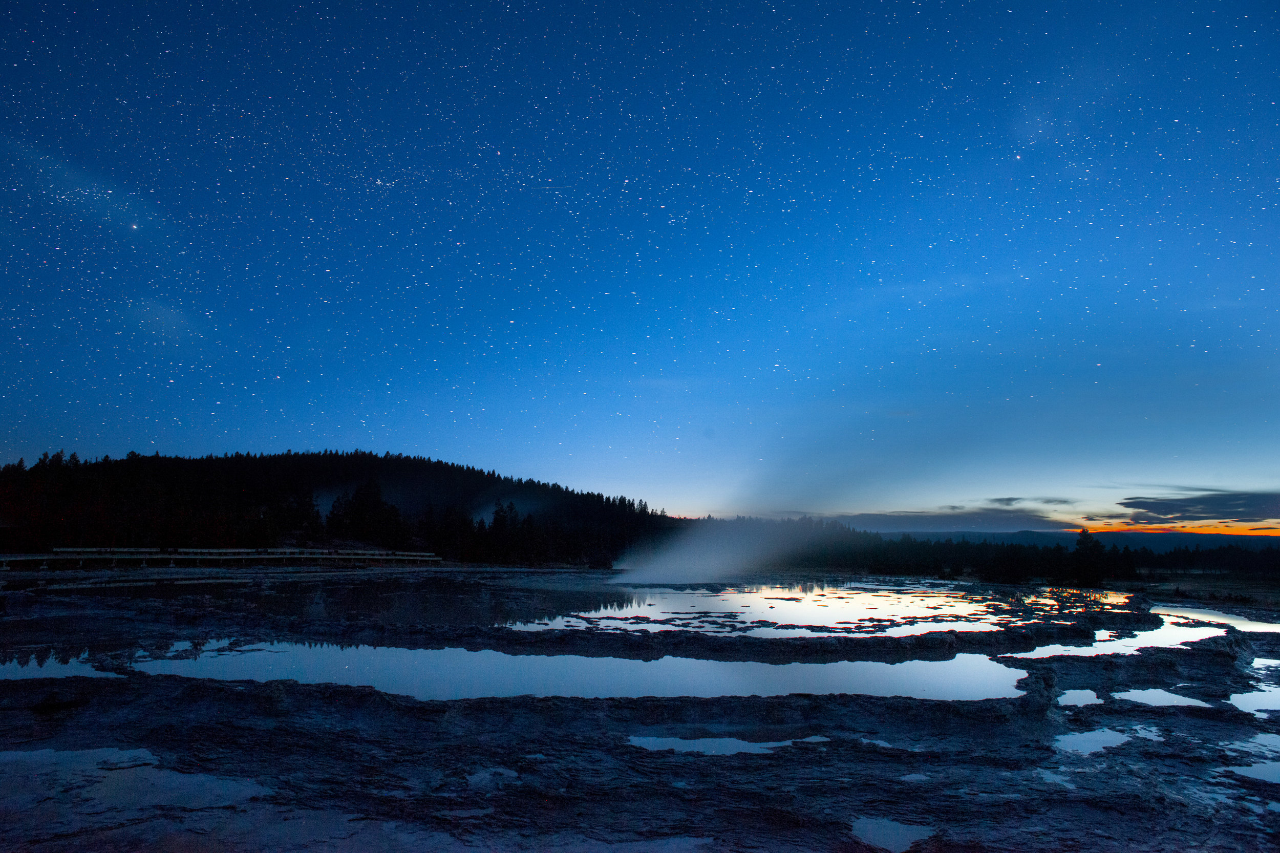 Finally A clear sky in Yellowstone NP