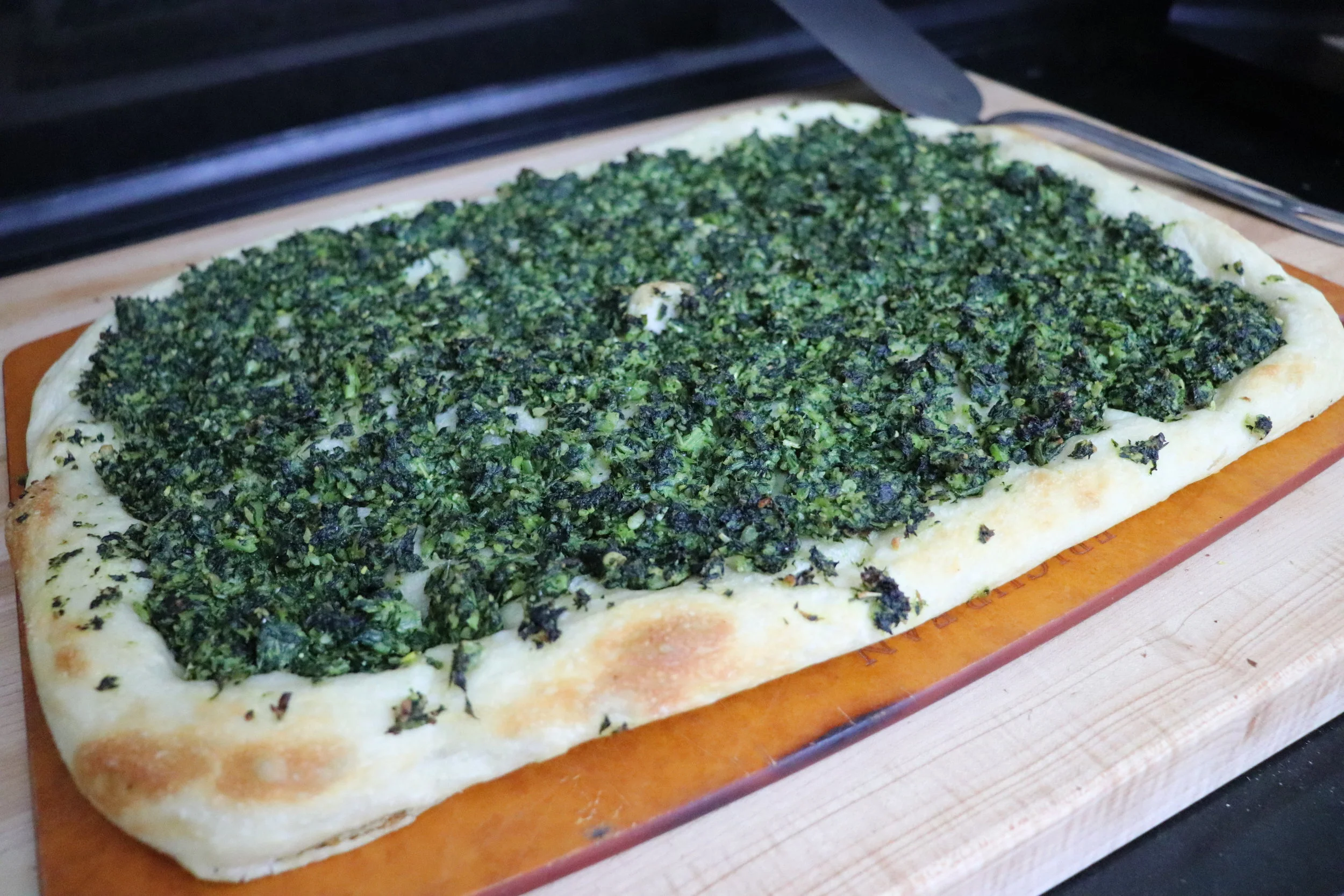 Collard Green Pesto Pizza