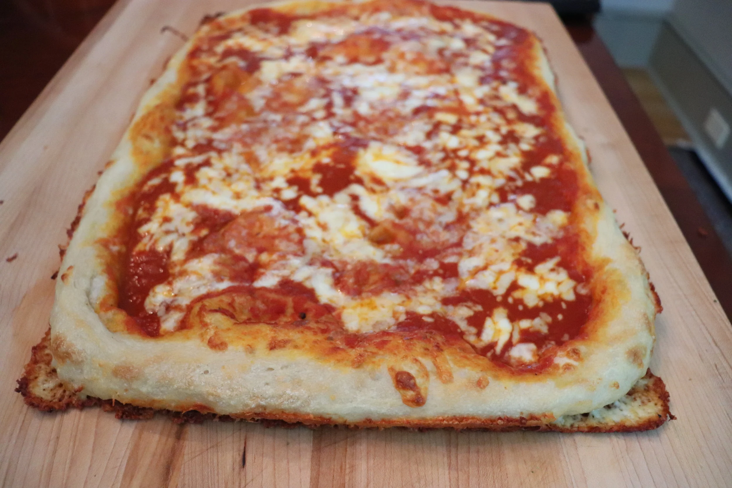 Crispy Edged Cheese Pan Pizza