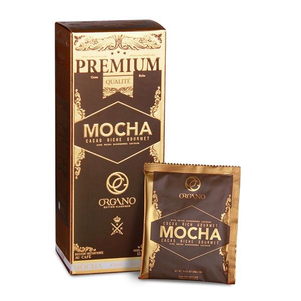 Organo Gold King of Coffee Organic Premium Ganoderma Lucidum U.S.A. Packaging (1 Box)