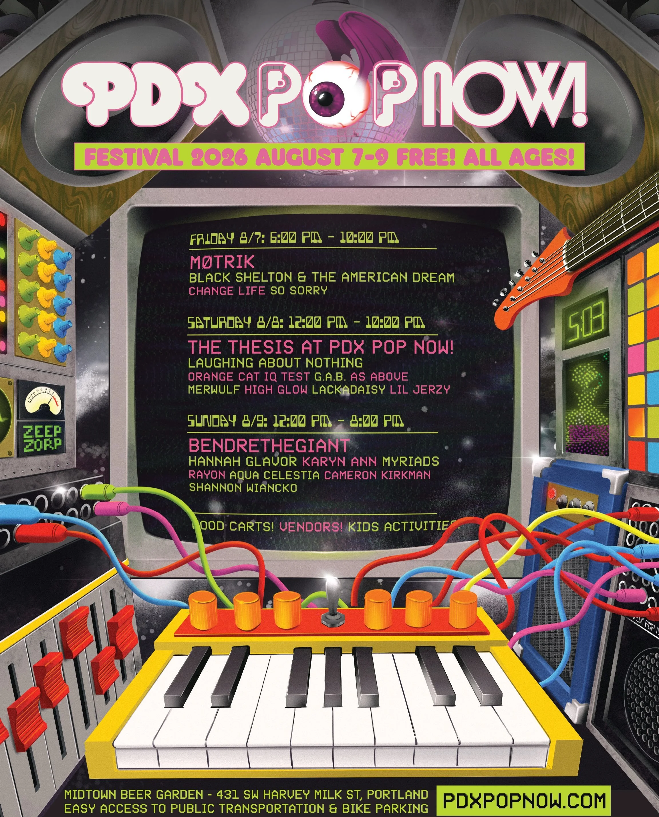 A huge honor to be selected as the artist and designer for this year&rsquo;s @pdxpopnow compilation and festival featuring Portland&rsquo;s emerging and long running artists. This illustration tested the limits of my little iPad but I am so happy wit