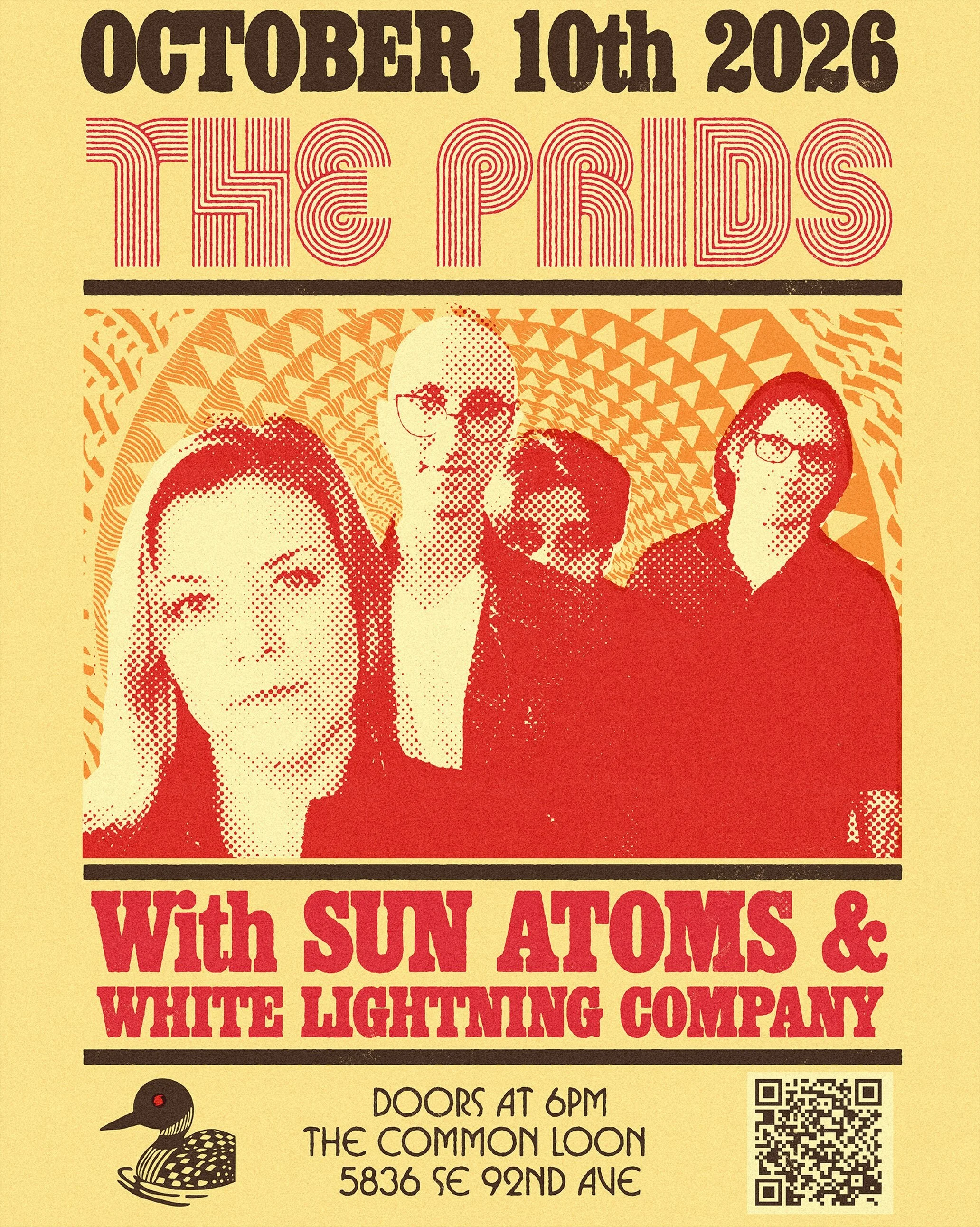 New work for @the.prids, @sun_atoms @thewhitelightningco at @thecommonloonpdx on October 10th.