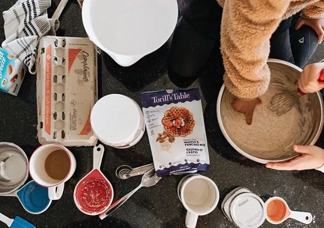 @torills.table invited us to create moments of quality time together, in our home, over their waffles. A Sunday morning spent (messy) waffle making was the perfect way to start our day. Having the kids involved in cooking meals has been a great way f
