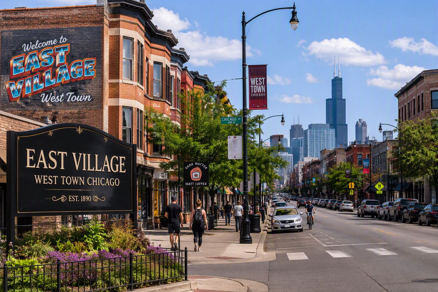 East Village in Chicago's West Town neighborhood