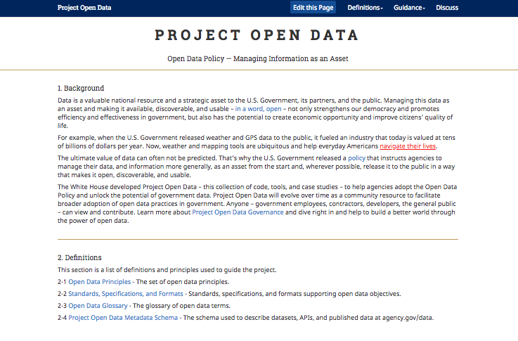 Project Open Data
