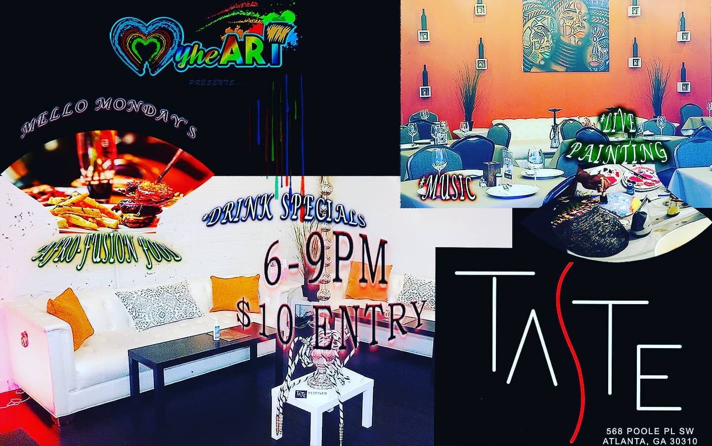 It's after 5'o clock and work is finally OVER!
 What could make a Monday better?

Good Food? ✔
Drinks? ✔
Good Music? ✔
Painting? ✔

Head to @worldtasteatl tonight and unwine with some food, wine, and LIVE PAINTING! 

Starts @ 6pm. See you there. 😜