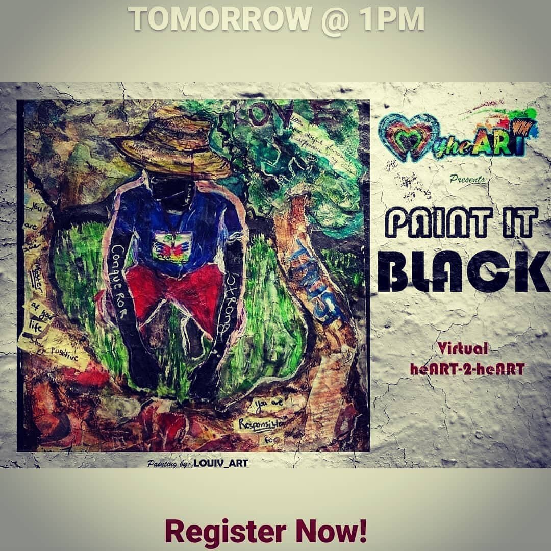 Tomorrow @ 1PM we'll be LIVE on Zoom, checking in with our Brothers and Sisters in Art! We will discuss topics that affect the Black Community and use our Art to express ourselves. 

MyheART was founded on a commitment to build and STRENGTHen Communi
