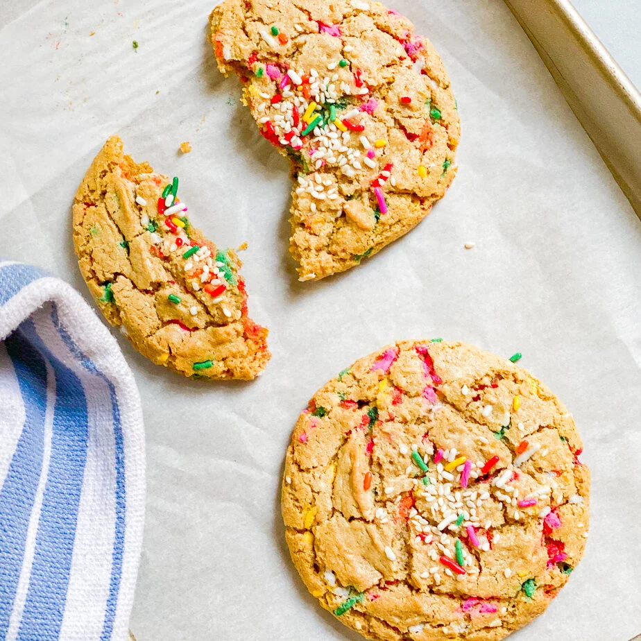 Tahini Funfetti Cookies