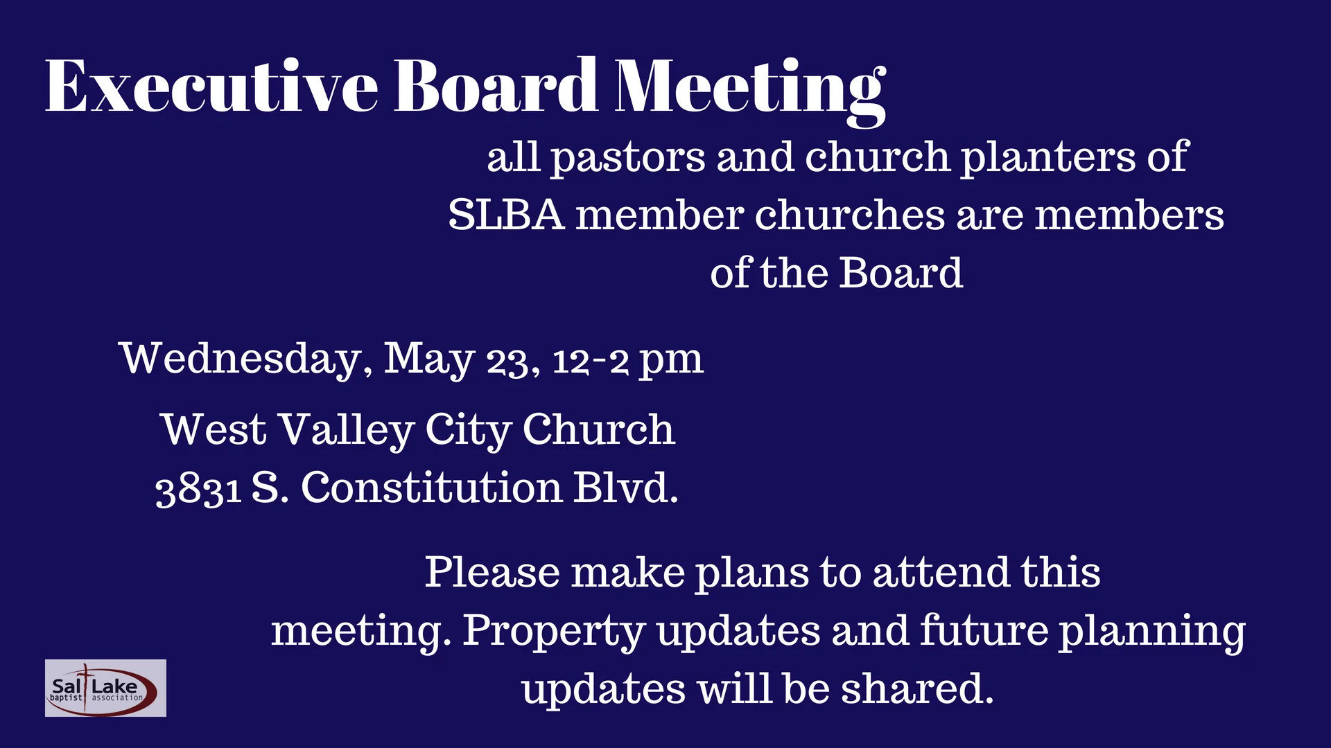 May 2018 Executive Board Meeting