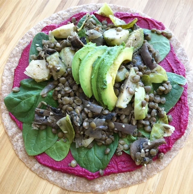 Roasted Garlic Beet Hummus