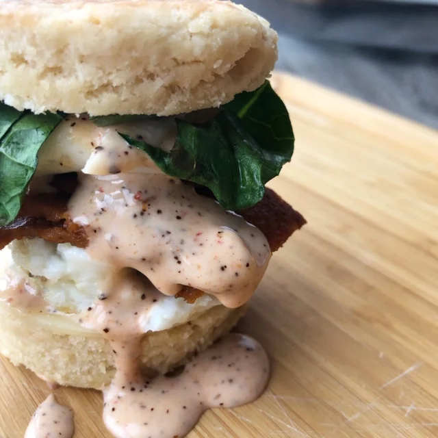 Gluten Free "Bacon" &amp; Egg Breakfast Biscuit