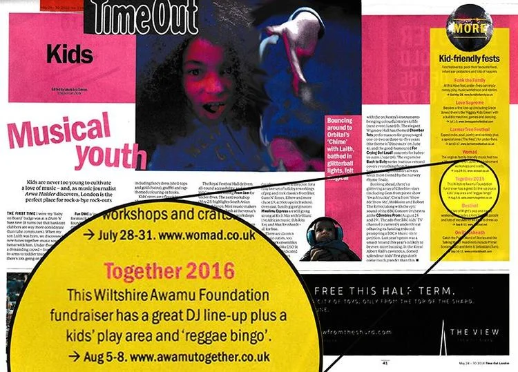Together recommended by Time Out amongst best kid friendly festival this summer