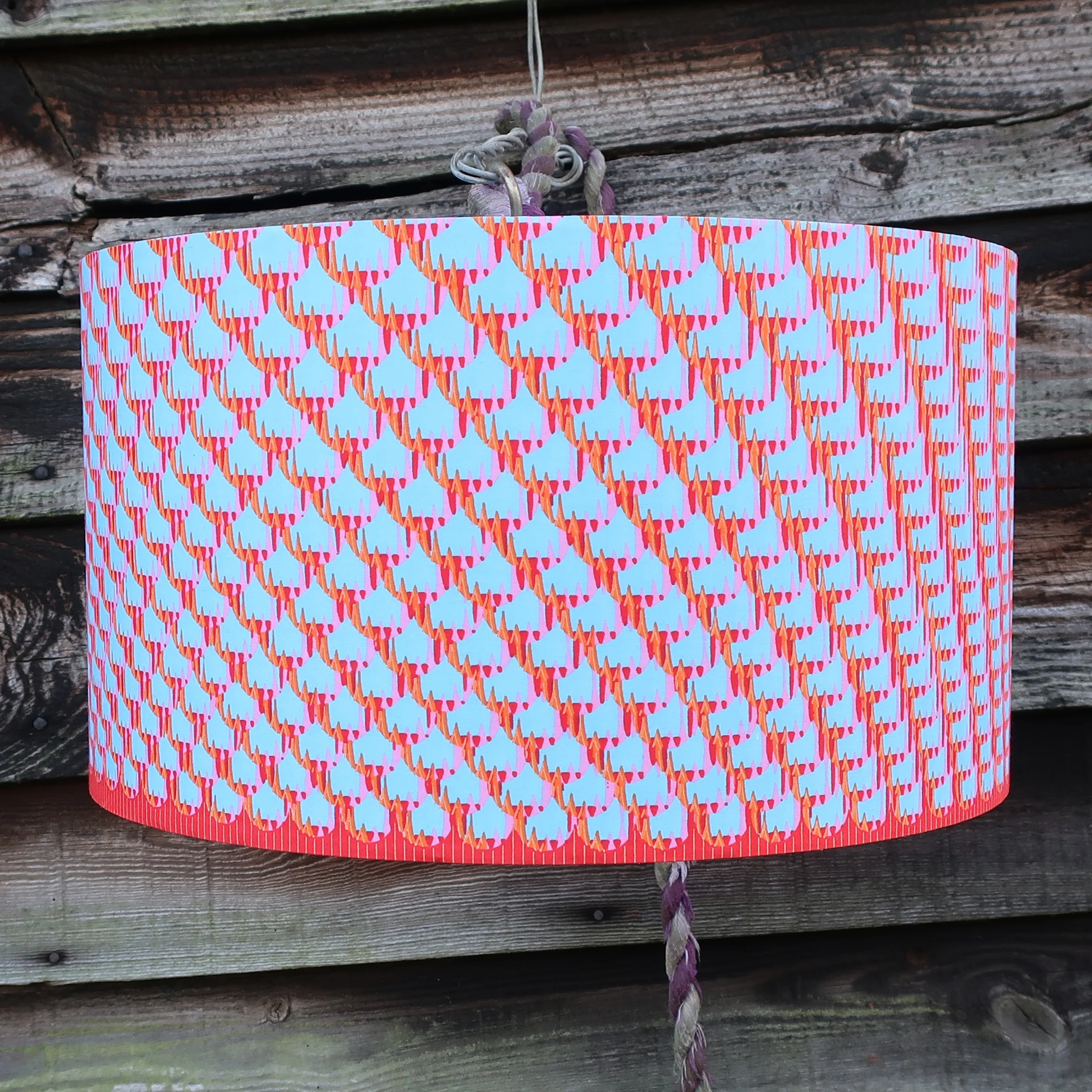 Together lamp shade (pink, blue, red and orange)