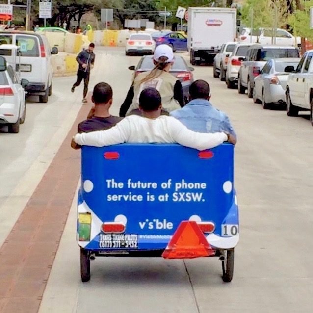 Visible Provided Free Pedicab Rides at SXSW