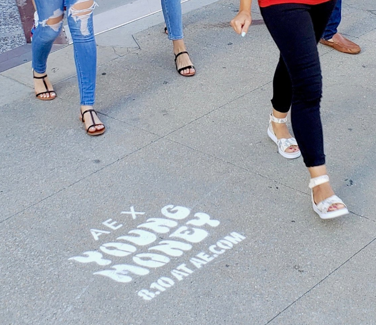 American Eagle Stencils around Lollapalooza