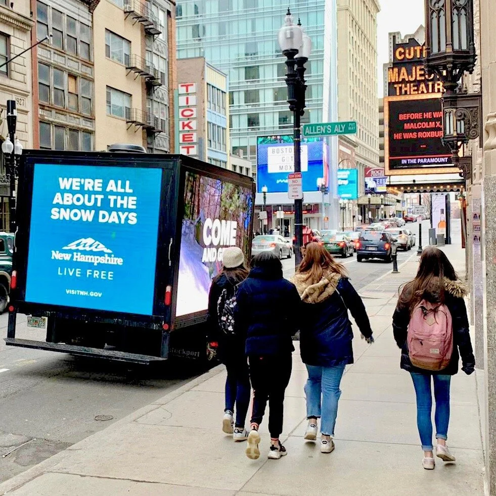 New Hampshire Tourism Deployed GoGORILLA Video Trucks to Promote Ski Tourism.