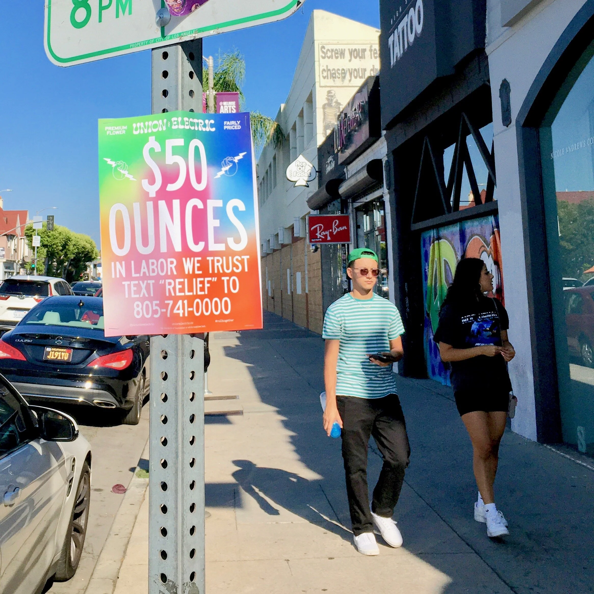 STREET POSTERS PROMOTE EMERGING INDUSTRY OF LEGAL CANNABIS DELIVERY