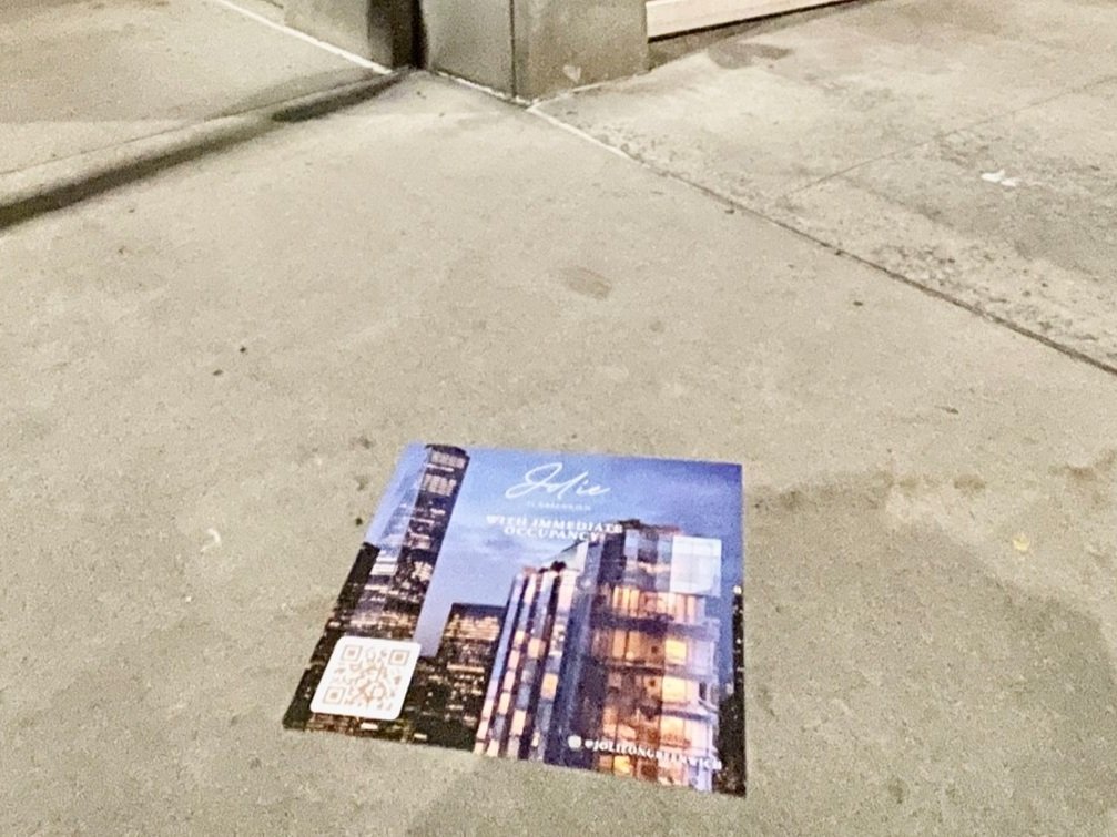SIDEWALK DECALS FOR NEW LUXURY RESIDENTAL BUILDING