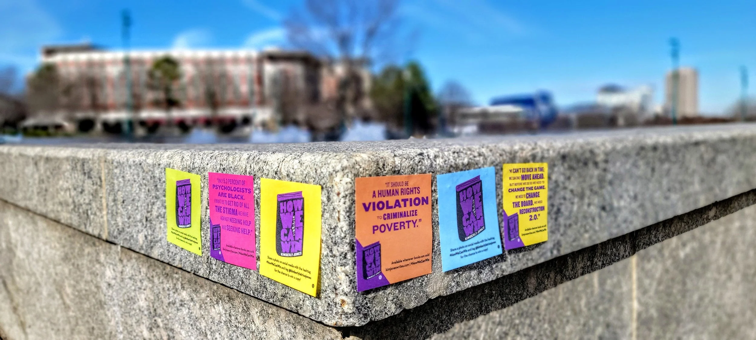 BOOK RELEASE POST-IT NOTE CAMPAIGN