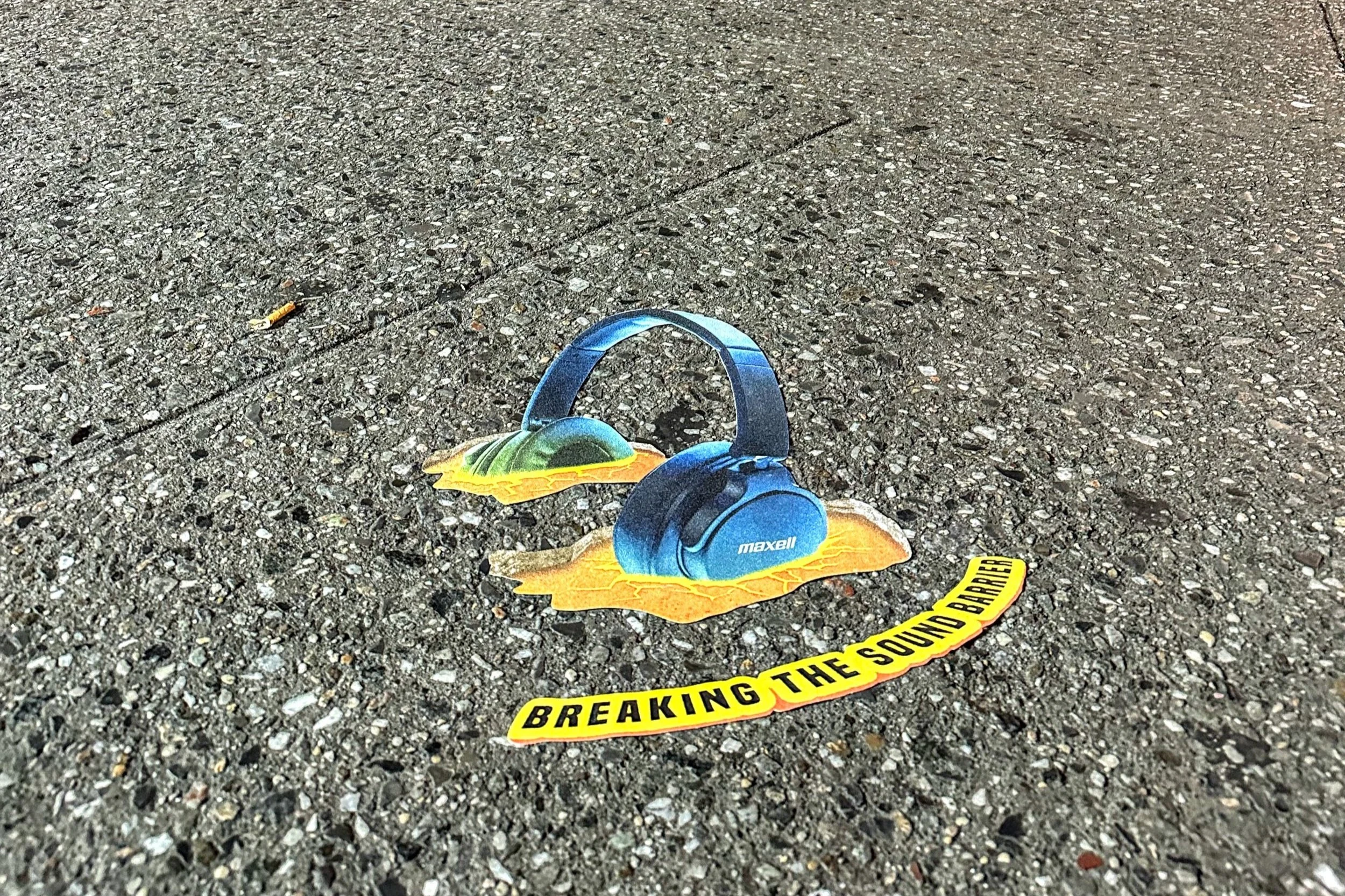 BREAKING THE SOUND BARRIER WITH MAXELL'S SIDEWALK DECALS