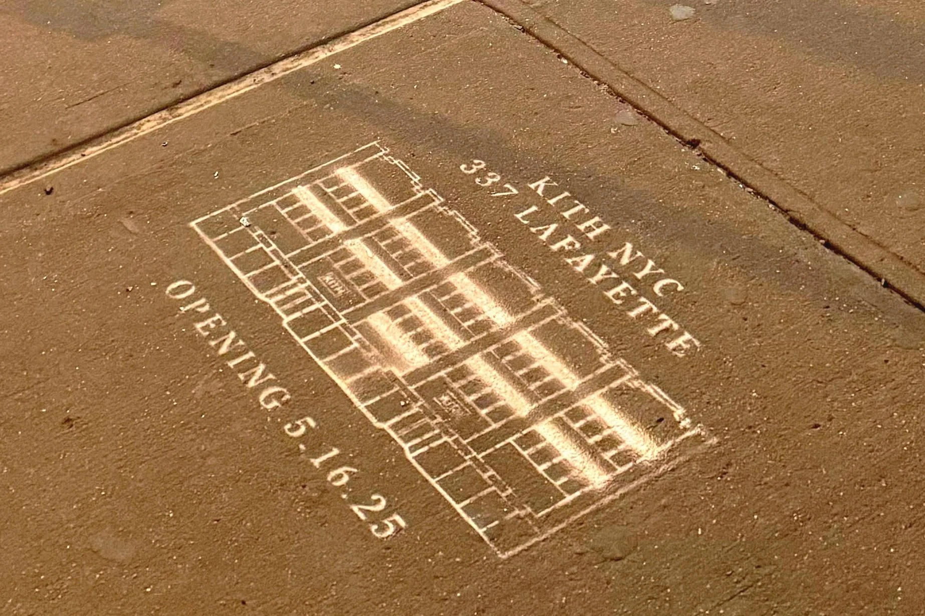 Kith Hits the Streets: Sidewalk Stencils Tease New NYC Store Opening