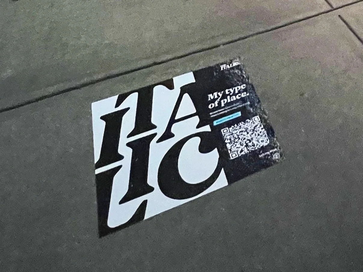 Step Into Luxury: The Italic Promotes New Apartment Building using Sidewalk Decals