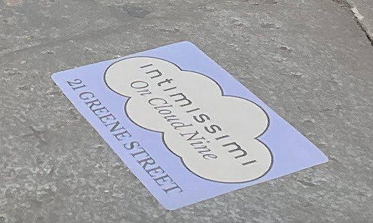 Intimissimi Uses Sidewalk Stencils and Sidewalk Decals to Promote NYFW Campaign