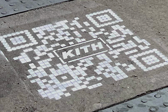 KITH coming through (with a QR code!)