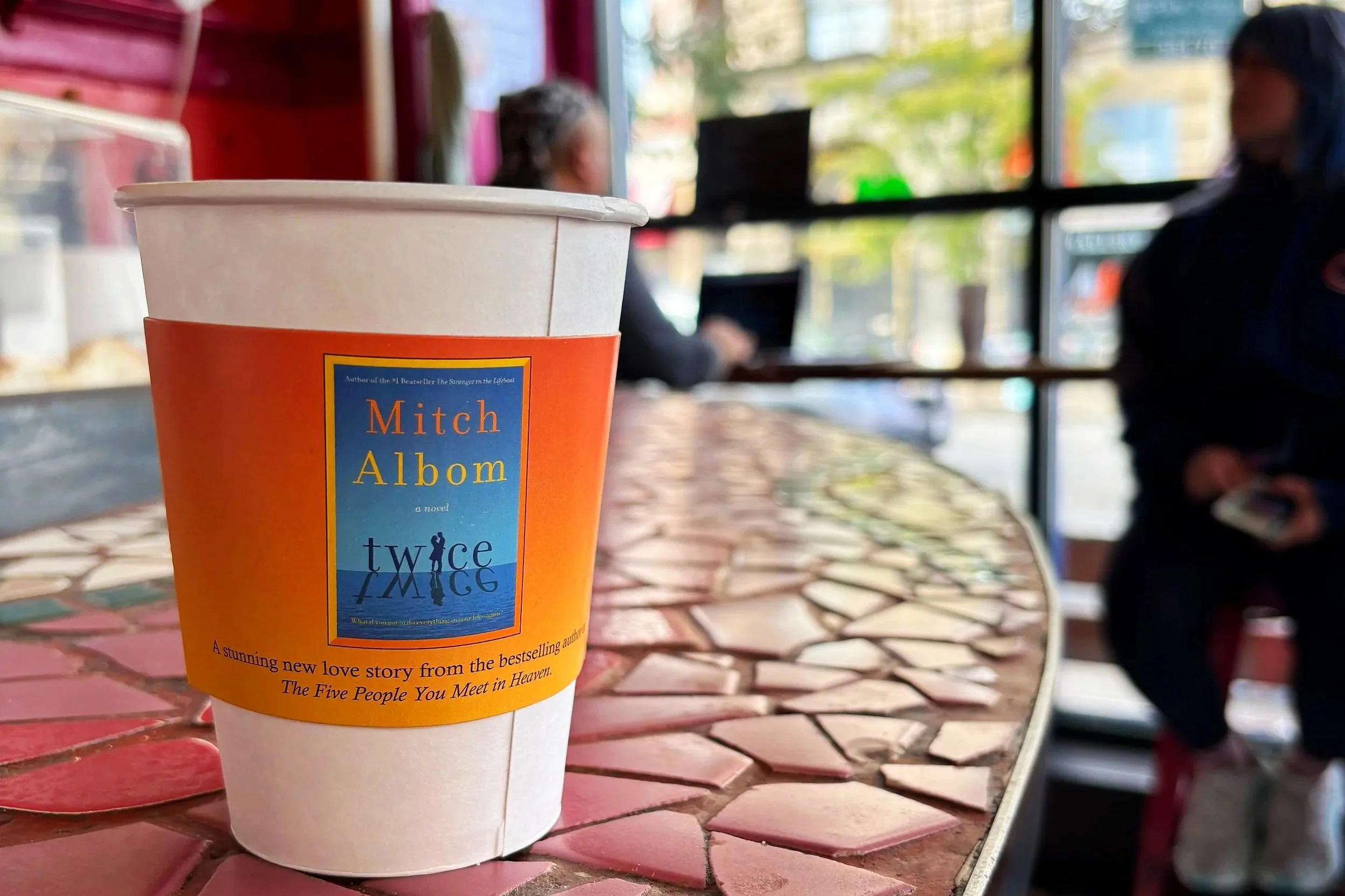 Coffee Sleeves Roll Out for Mitch Albom's Book Release in 4 Cities!