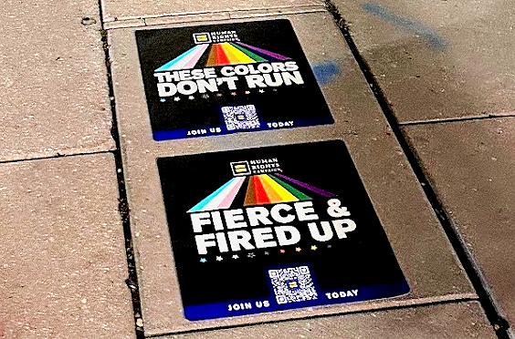 Fierce &amp; Fired Up: The Human Rights Campaign Opts for Sidewalk Decals