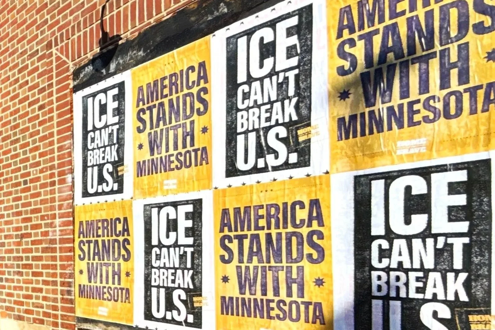 Anti-ICE Wildposters On The Streets of Minneapolis