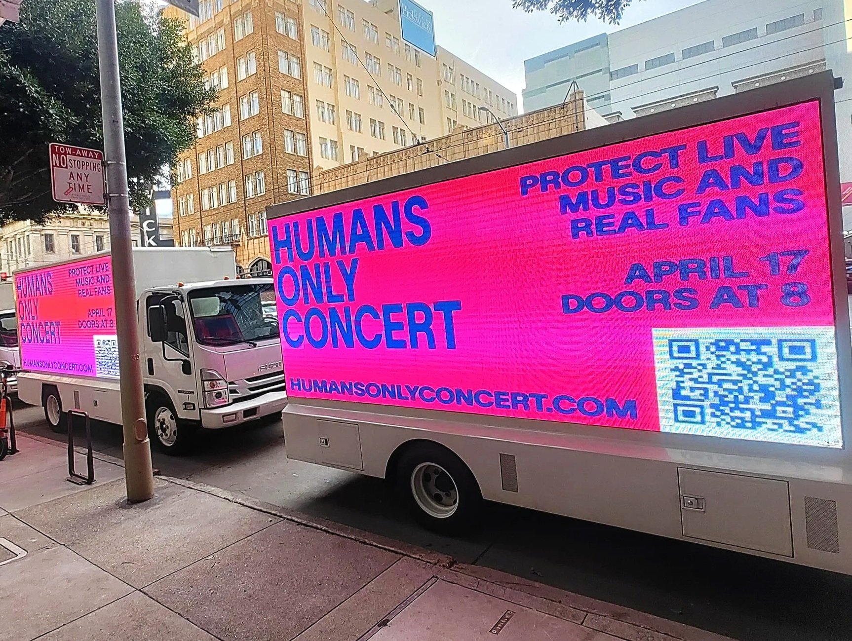 Humans Only Concert Uses Video Trucks to Advertise Live Show
