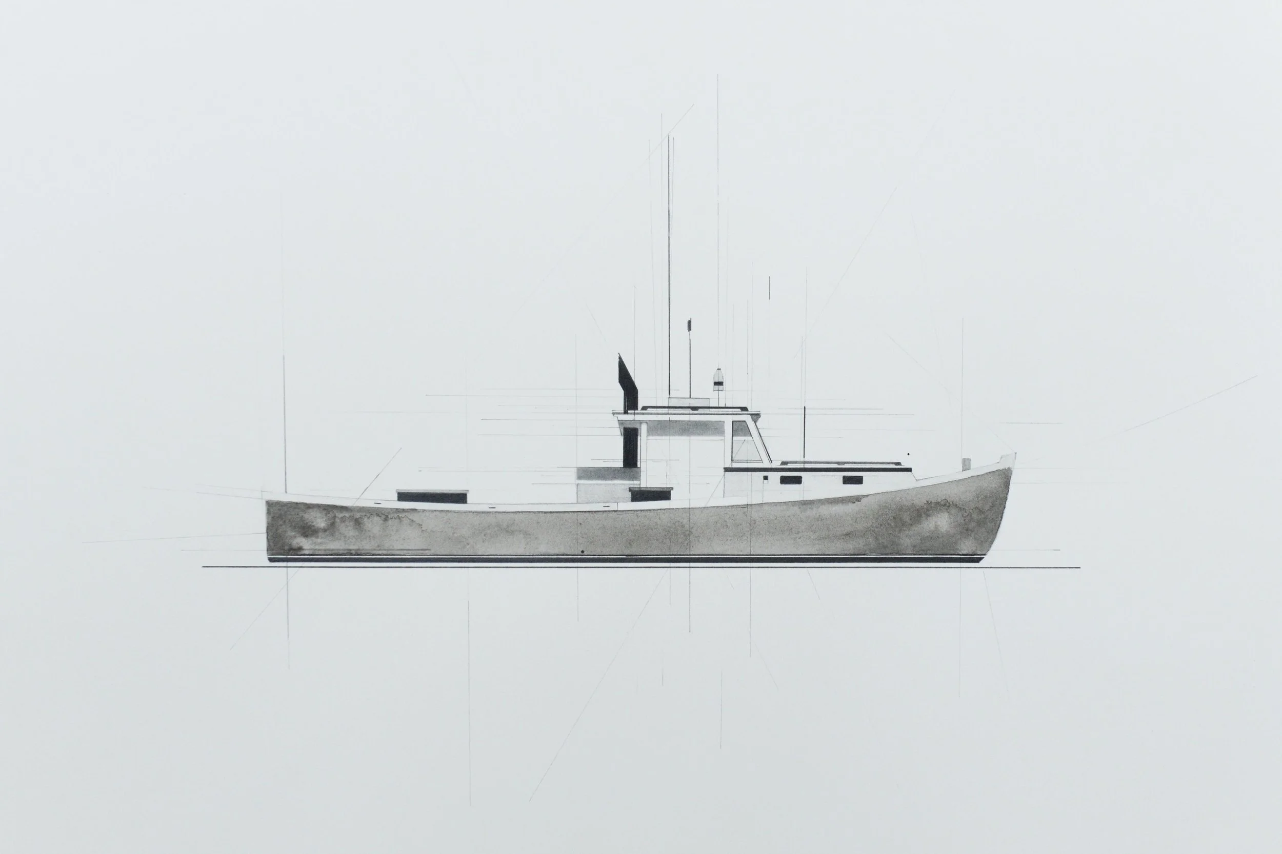 Boat #83 Watercolor and graphite | 12”x18” AVAILABLE