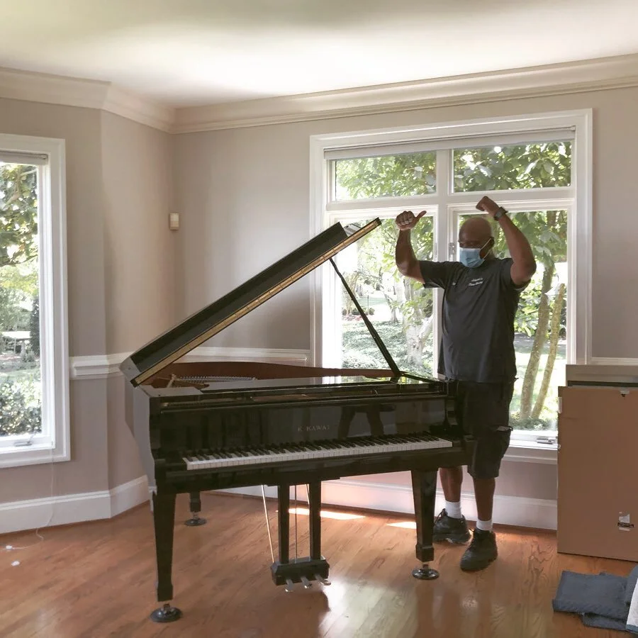 Hooray for #pianomovers !!!One job we should never DIY #leaveittothepros in this case, Johnson&rsquo;s Piano Moving in Laurel, MD