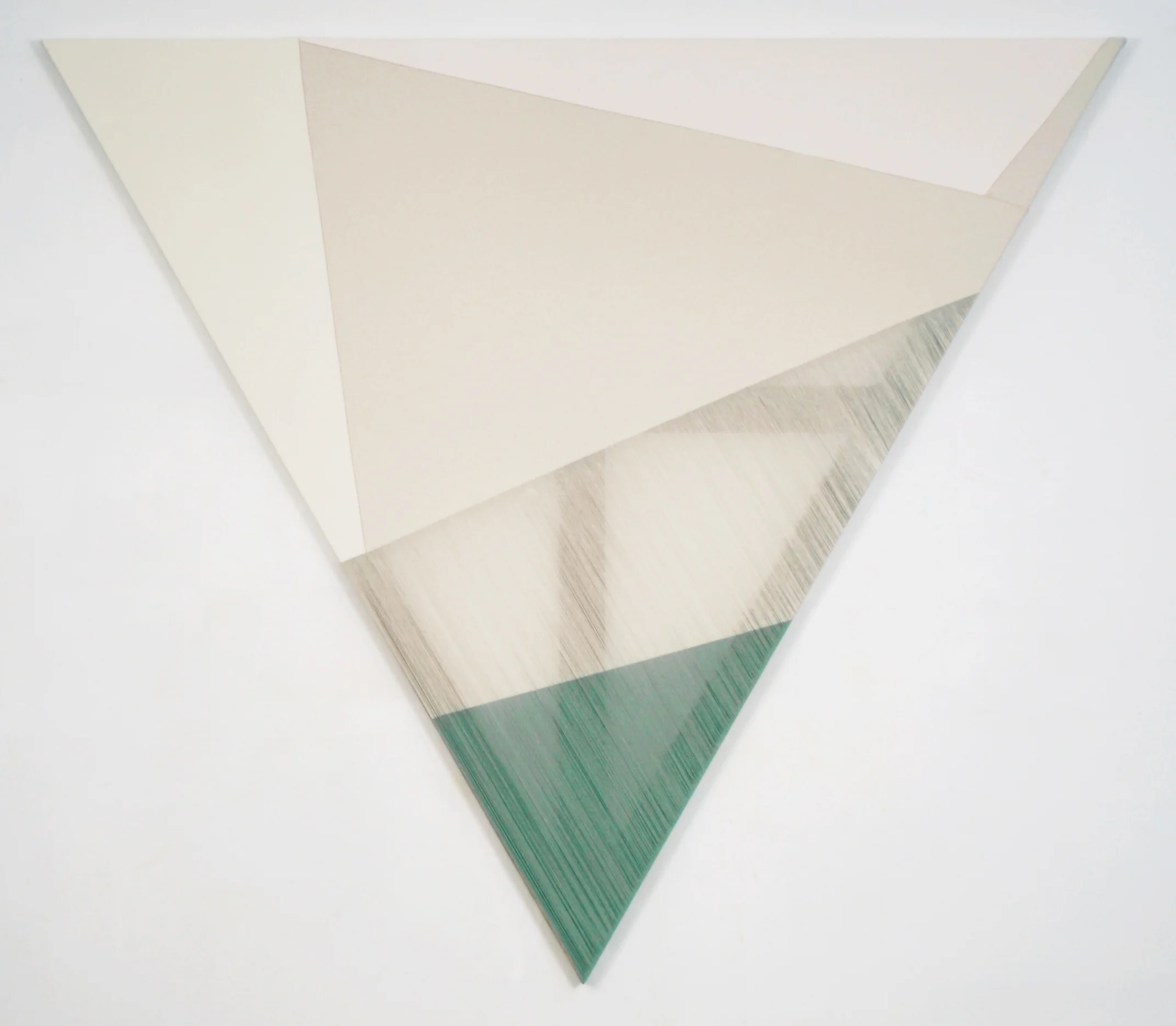 metonymic 2015 acrylic on stitched canvas 60 x 60 in (triangle)