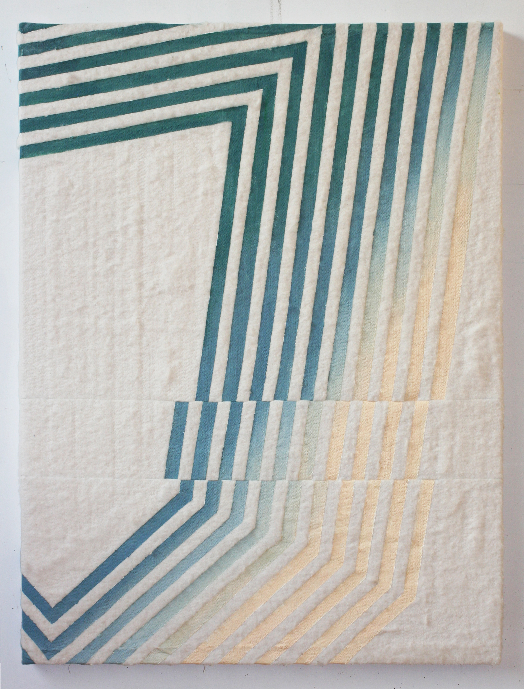   J (sailcat)  2014 oil on stitched cotton batting 48 in x 36 in 