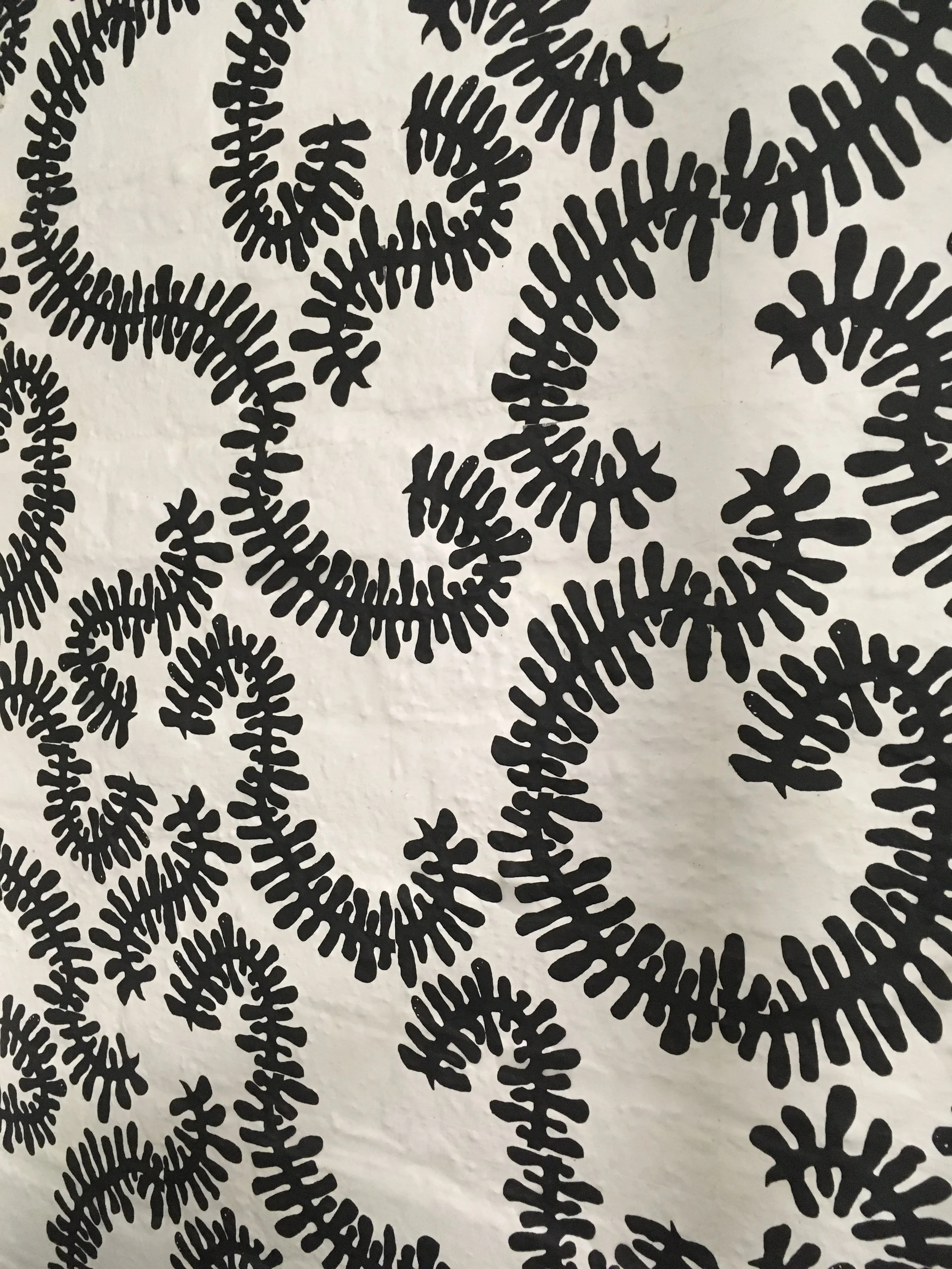 WATER WEEDS installed on brick, detail