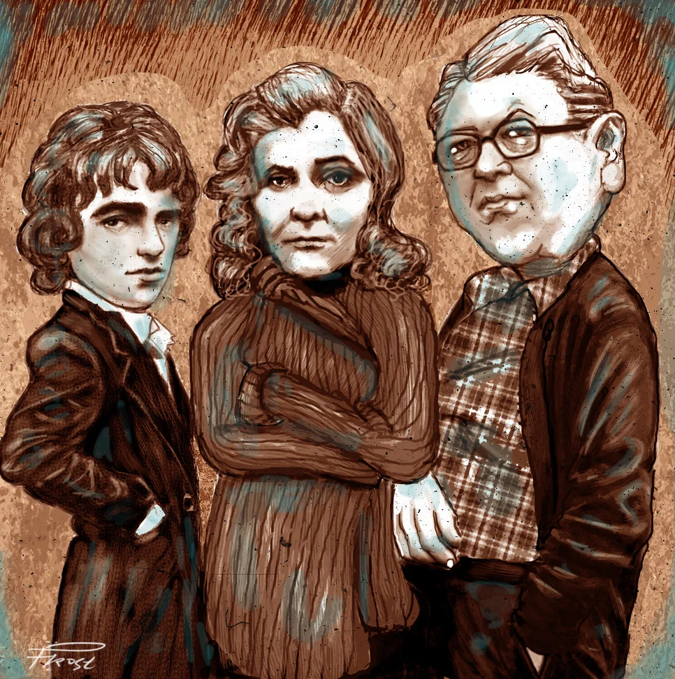 Martin Amis, Elizabeth Jane Howard, and Kingsley Amis