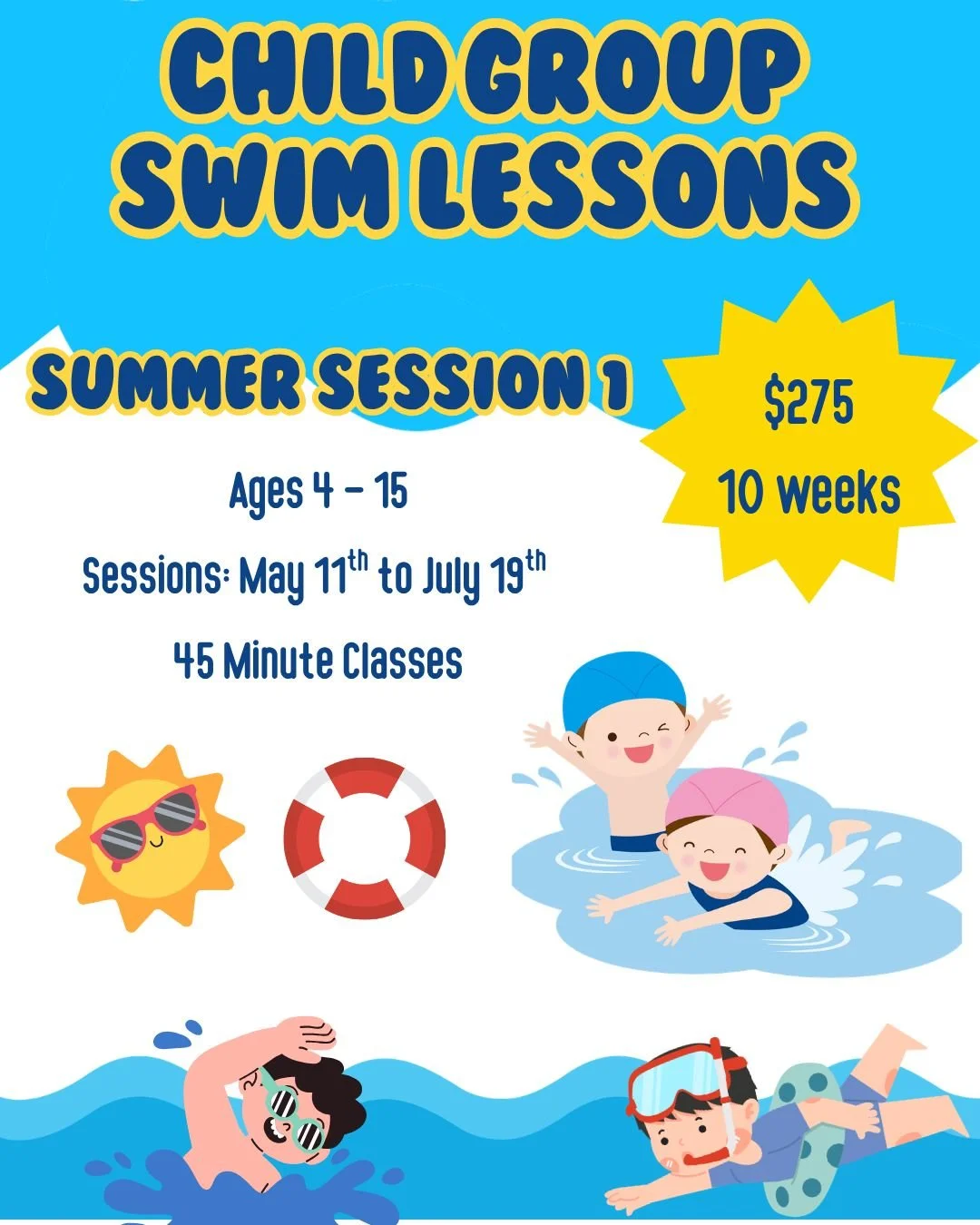 🏊&zwj;♀️ Summer is coming&hellip; are they ready for the water?

If your child is new to the water or ready to build confidence &mdash; this is the perfect place to start 💙

✨ Small group classes
✨ Structured levels (perfect for beginners!)
✨ Safe,