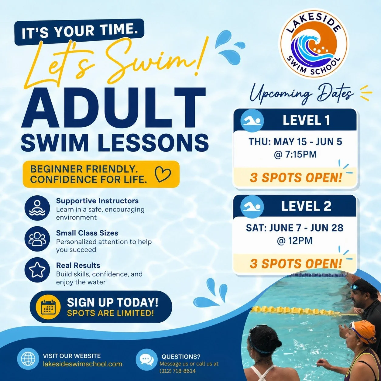 May the 4th be with you&hellip; and your swim skills 🏊&zwj;♀️✨

If learning how to swim has been on your mind, this is your sign to start 💙

Our Adult Swim Lessons are perfect for beginners &mdash; no pressure, no judgment&hellip; just progress at 