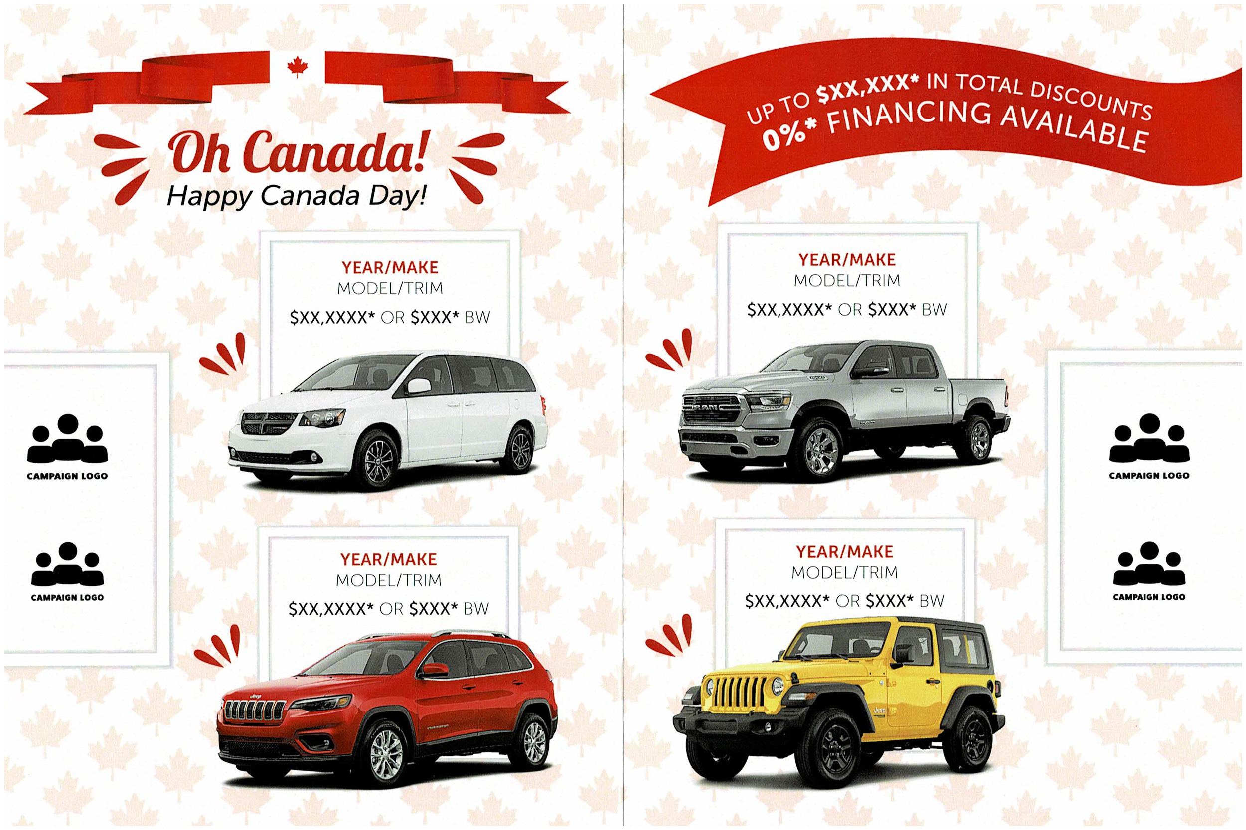 Canada Day 2019 Invite 9x6” - July Inside Cover