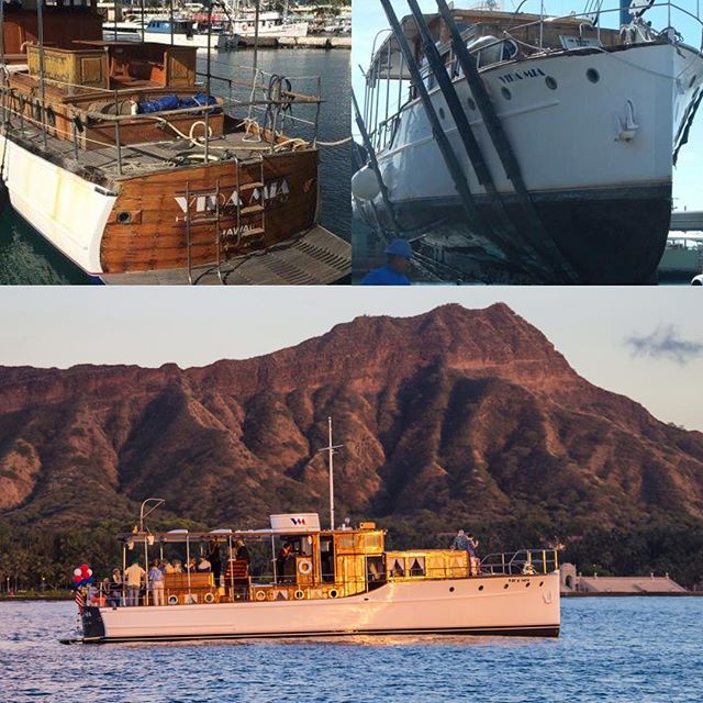 Restored to her original brilliance, 1929 Stephens #pdfhawaii #pacificdiversifiedfinishes #hawaiiboatrepair #waikiki #oahu #hawaii #yachting #boating #classicboats #woodenclassics