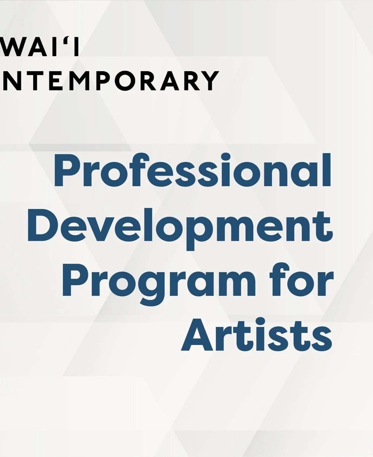 Professional Development Program for Artists
