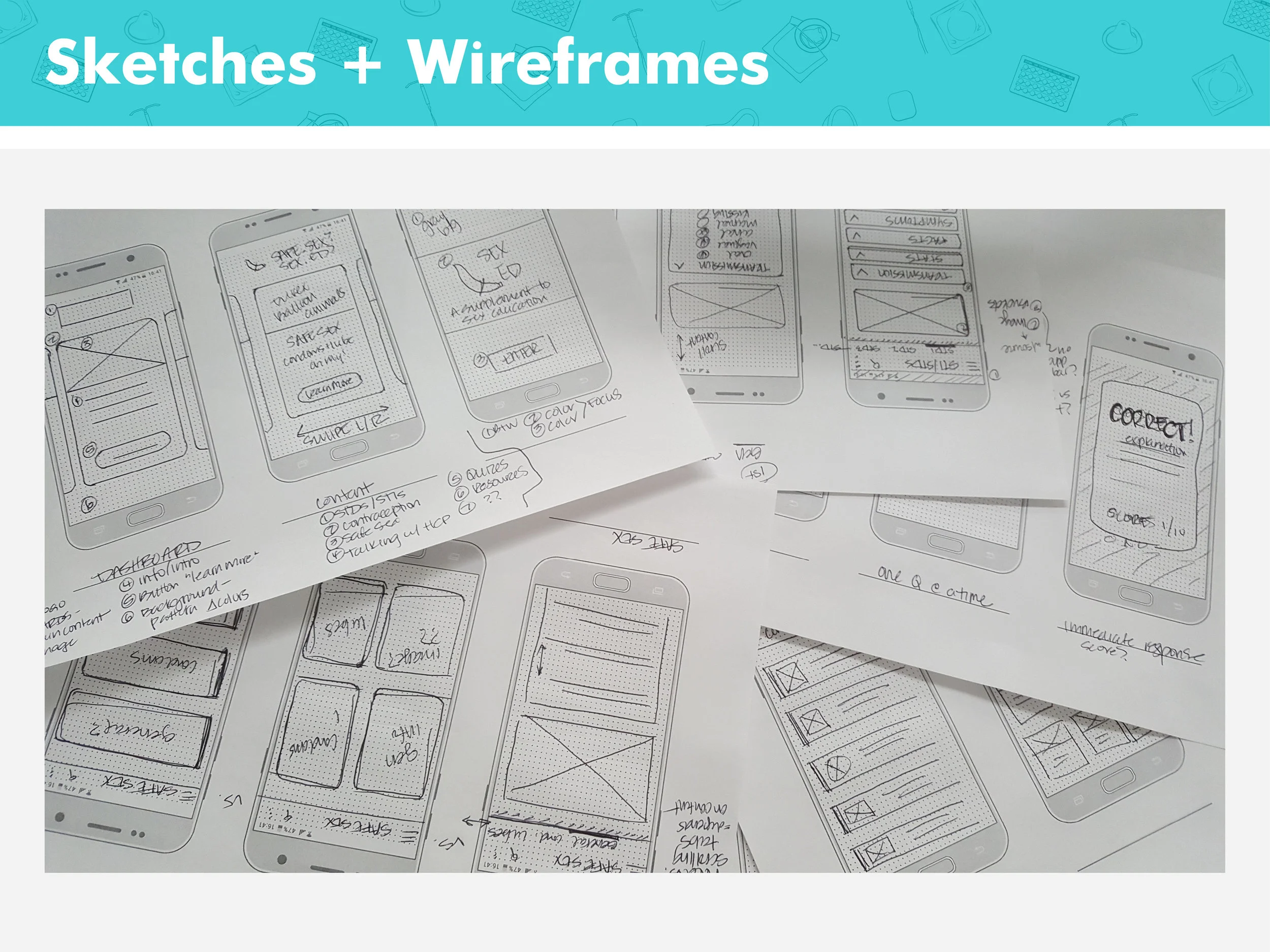 thesis - sketches and wireframes