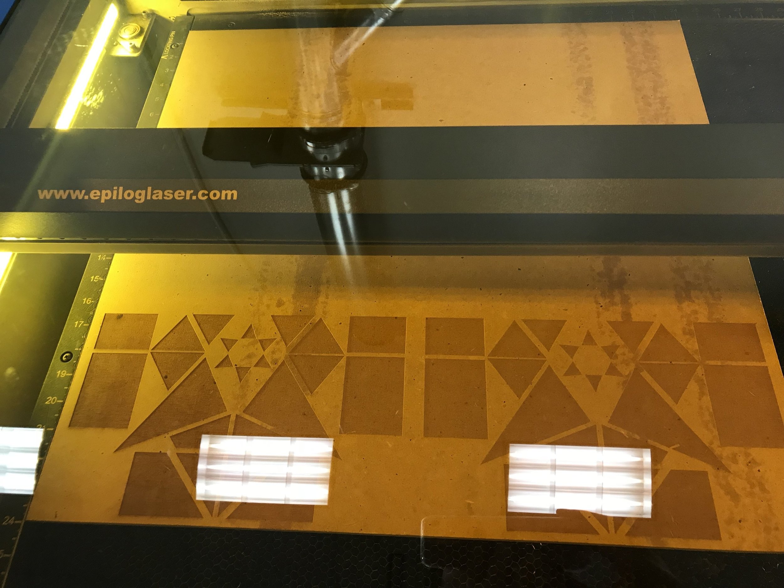 In the laser cutter!